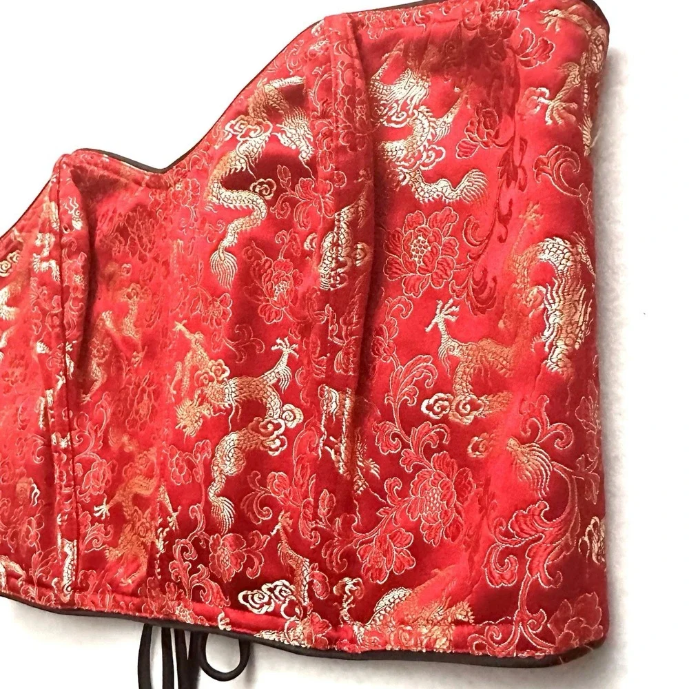 Victoria's Secret M Medium NWT Y2K Vintage Corset Red‎ Gold Dragon Asian Chinese